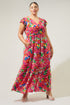 Summersalt Tropical Evianna Button Down Maxi Dress Curve